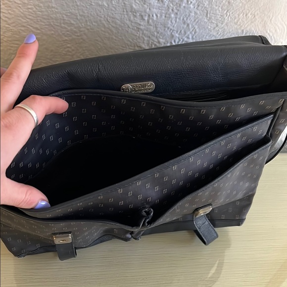 Vintage Fendi Messenger Bag with Monogram Fendi Pattern and Adjustable Strap - Picture 7 of 14